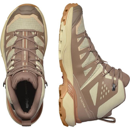 Salomon X Ultra 360 Edge Mid GTX W Beige/Marron Botte