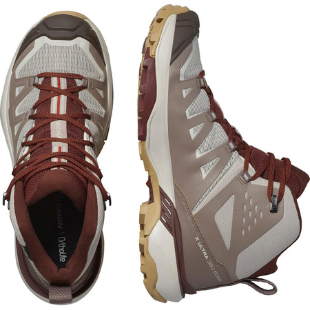 Chaussure Salomon X Ultra 360 Edge Mid GTX W Marron/Beige/Blanc