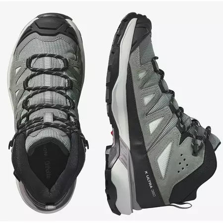 Chaussures Salomon X Ultra 360 LTR Mid GTX W Gris/Vert