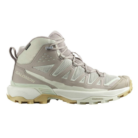 Chaussures Salomon X Ultra Edge Mid GTX W beige/vert