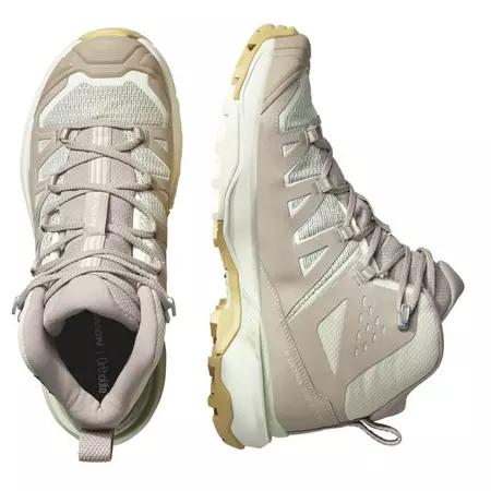 Chaussures Salomon X Ultra Edge Mid GTX W beige/vert