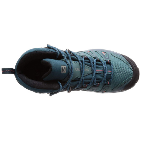 Salomon X Ultra 3 Bottes Mid GTX W Eau verte/Coral