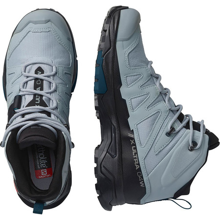 Salomon X Bottes Ultra 4 Mid Wide GTX W Gris/Azul