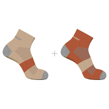 Chaussettes Salomon Evasion (2 paires) Beige/Teja