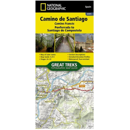 Camino de Santiago: 4 Ponferrada à Saint-Jacques-de-Compostelle 1:50 000