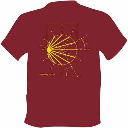 T-shirt Boceto Logo Chemin de Santiago Granate