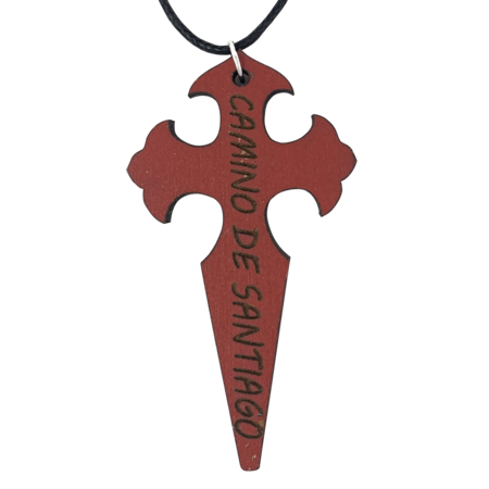 Colgante Cruz de Santiago Rouge Grande