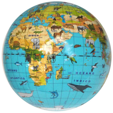 globe de loupe des animaux du monde en Castille (30 cm)