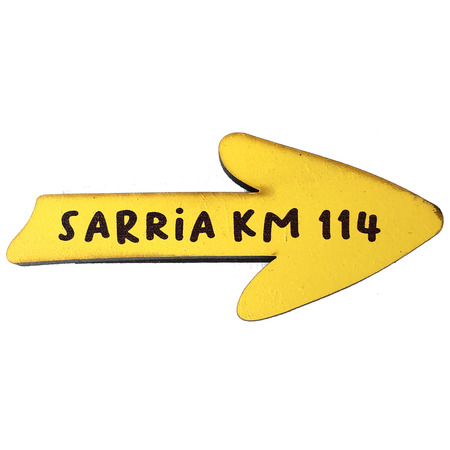 Aimant en bois Flèche Sarria Km 114