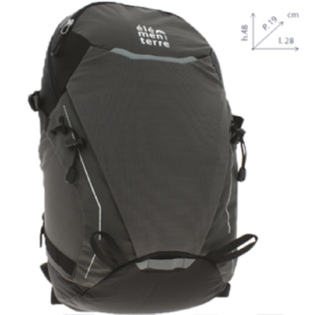 Elementerre Talca Sac à dos 25 L Noir/Gris