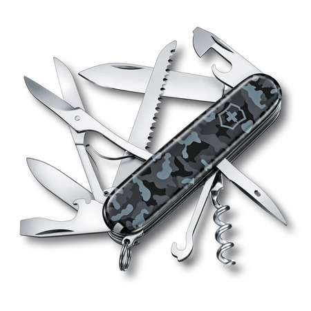 Couteau de poche Victorinox Huntsman 15 outils, camouflage gris