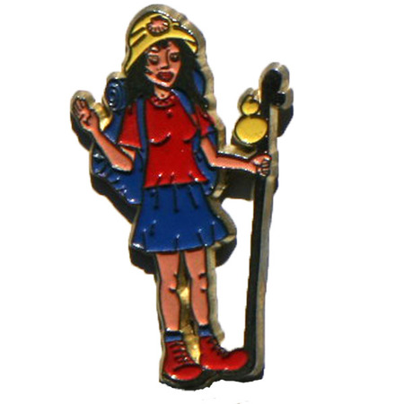 Pin Pèlerin Rouge Métal