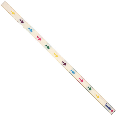 Bracelet en tissu Flèches colorées 58 Blanc
