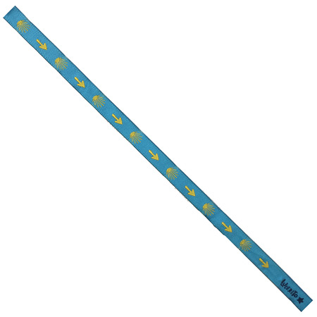 Bracelet en tissu Flèches et étoiles jaunes 65 Bleu ciel