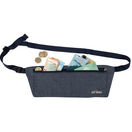 Sac banane MoneyBelt en peau de Tatonka Bleu marine