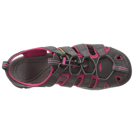 Sandalia Keen Clearwater CNX Cuir Gris/Fucsie