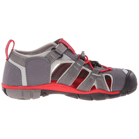 Sandalia Keen Seacamp II CNX Enfants Gris/Rojo