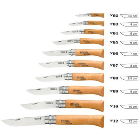Ensemble Opinel Tradition Carbon 10 Navajas