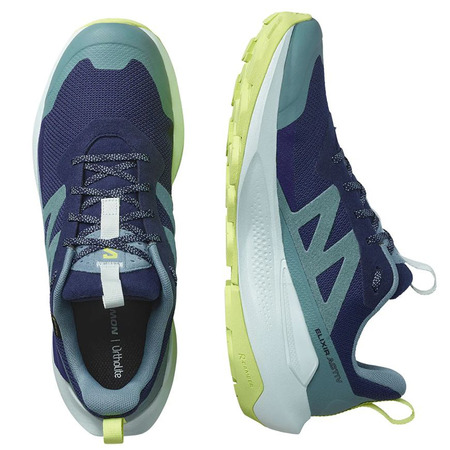 Chaussure de course Salomon Elixir Activ GTX Bleu/Vert citron