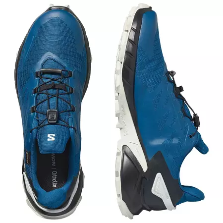 Chaussure Salomon Supercross 4 GTX Bleu/Blanc