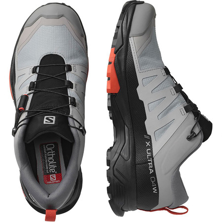 Chaussure Salomon X Ultra 4 Wide GTX W Gris/Saumon