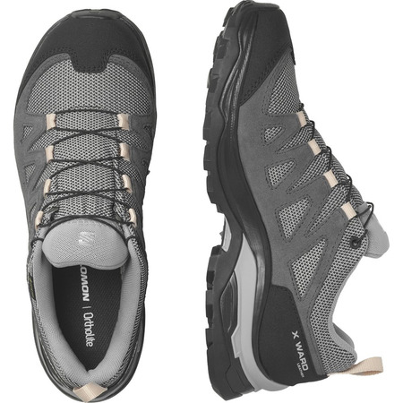 Chaussure Salomon X Ward Leather GTX W Gris/Rose