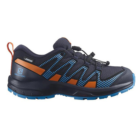 Chaussure Salomon XA Pro V8 CS WP J Bleu Marine/Orange