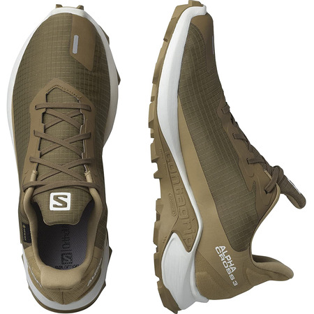 Chaussures Salomon Alphacross 3 GTX Marron / Beige
