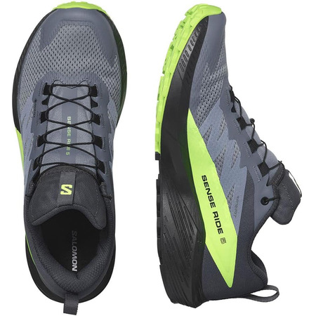 Chaussures Salomon Sense Ride 5 GTX Gris/Vert/Noir