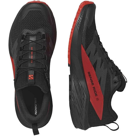 Chaussures Salomon Sense Ride 5 Nonir/Rouge