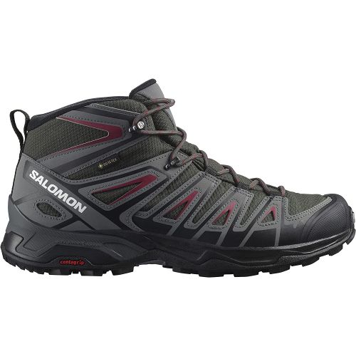 Bottes Salomon X Ultra Pioneer Mid GTX Gris/Grenat