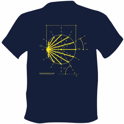T-shirt Boceto Logo Chemin de Santiago Marino