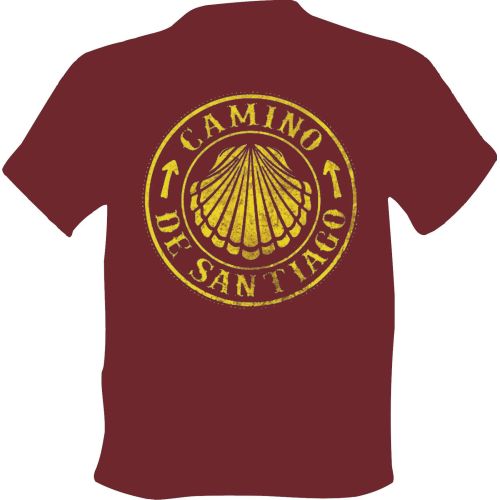 T-shirt Concha Caminho de Santiago Granate