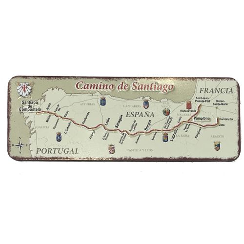 Plaque aimantée rectangulaire Camino de Santiago
