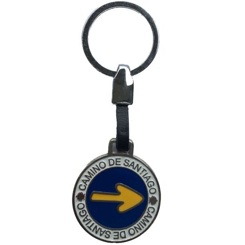 Porte-clés Flèche métallique de chemin rond