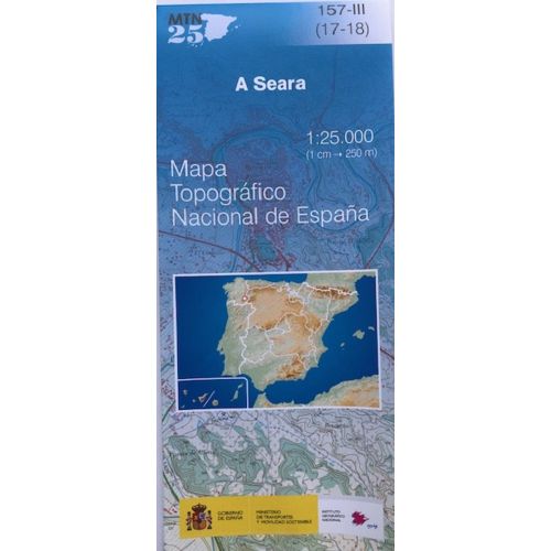 Carte A Seara Caurel 157-3 IGN 1:25 000