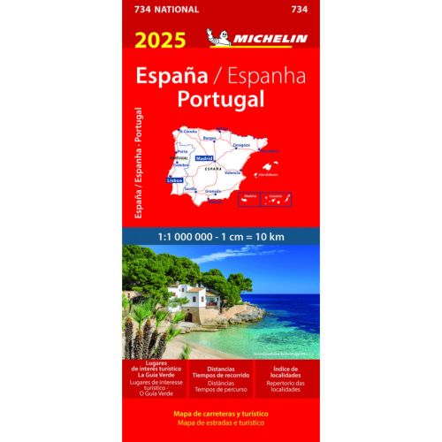 Carte Michelin Espagne - Portugal 2024