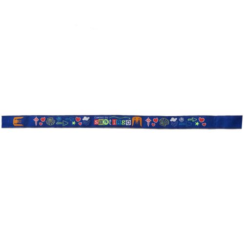 Bracelet en tissu Camino de Santiago coeurs 23