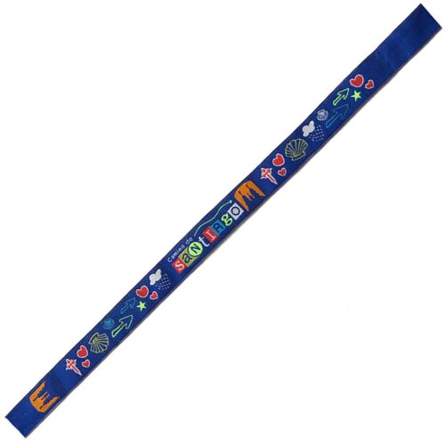 Bracelet en tissu Camino de Santiago coeurs 23