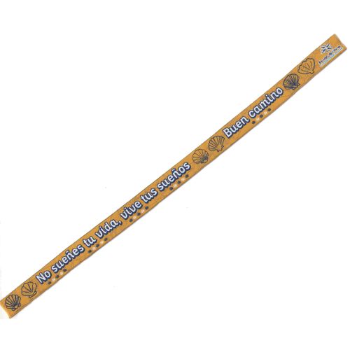 Bracelet en tissu Ne rêve pas ta vie, vis tes rêves jaune 204