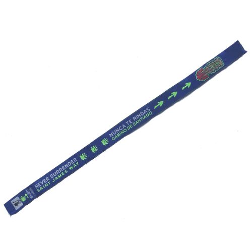 Bracelet en tissu n&#39;abandonnez jamais les langues 28 bleu