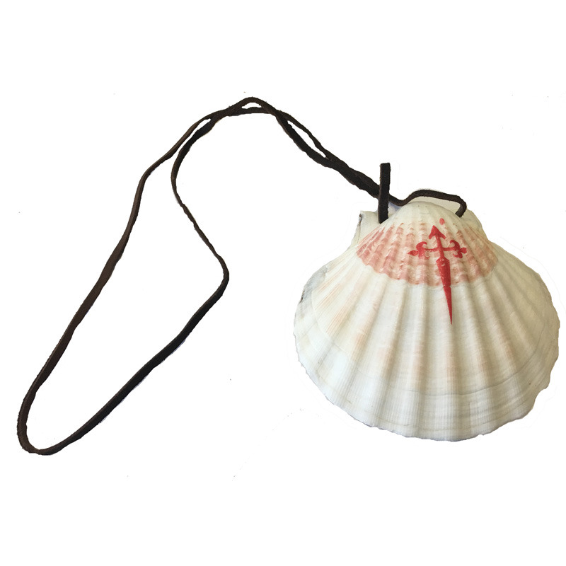 Vieira - Concha del Pilgrim cordon en cuir