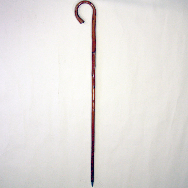 Bordon de pèlerin de châtaigne courbé haut