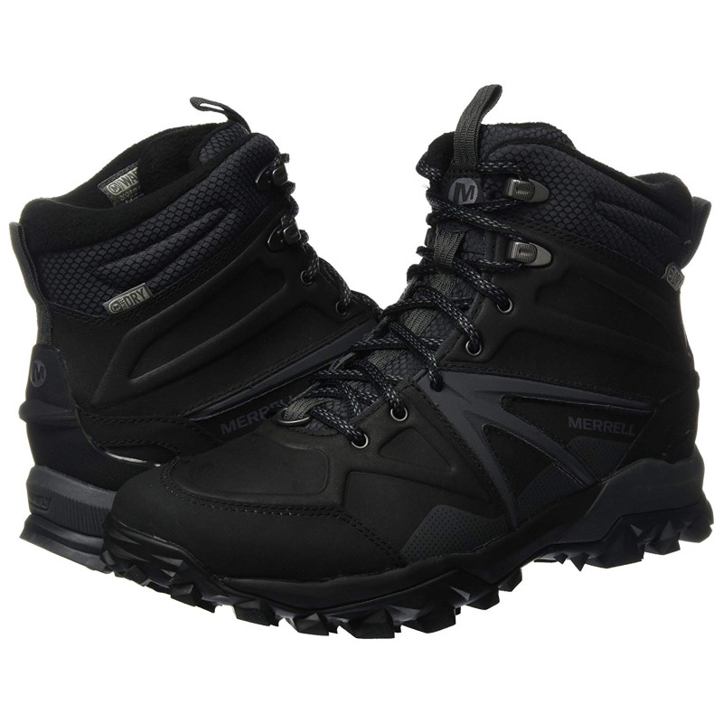 Merrell Capra Glacial Ice Mid WTPF Bottes noires/gris
