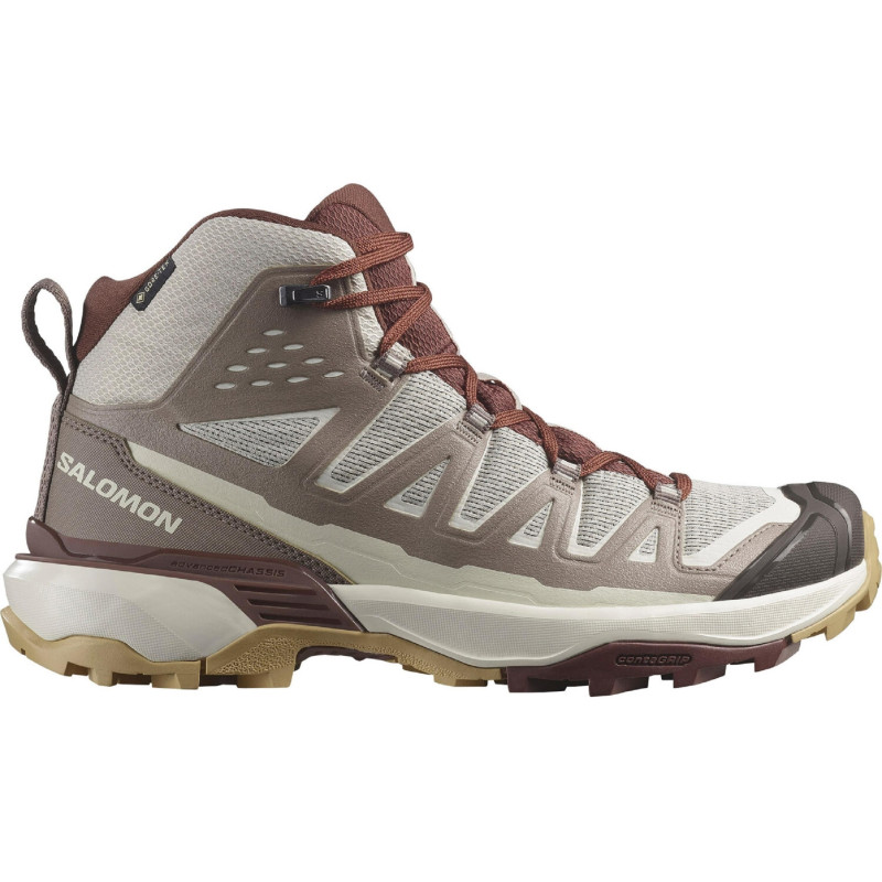 Chaussure Salomon X Ultra 360 Edge Mid GTX W Marron/Beige/Blanc