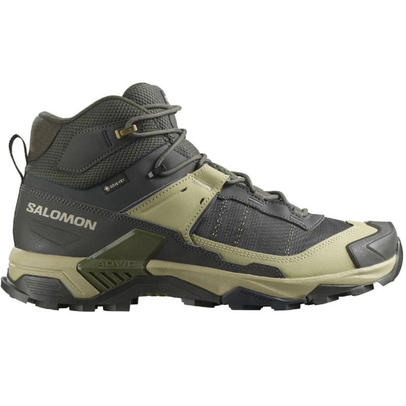 Chaussures Salomon X Ultra 5 Mid GTX Gris/Vert