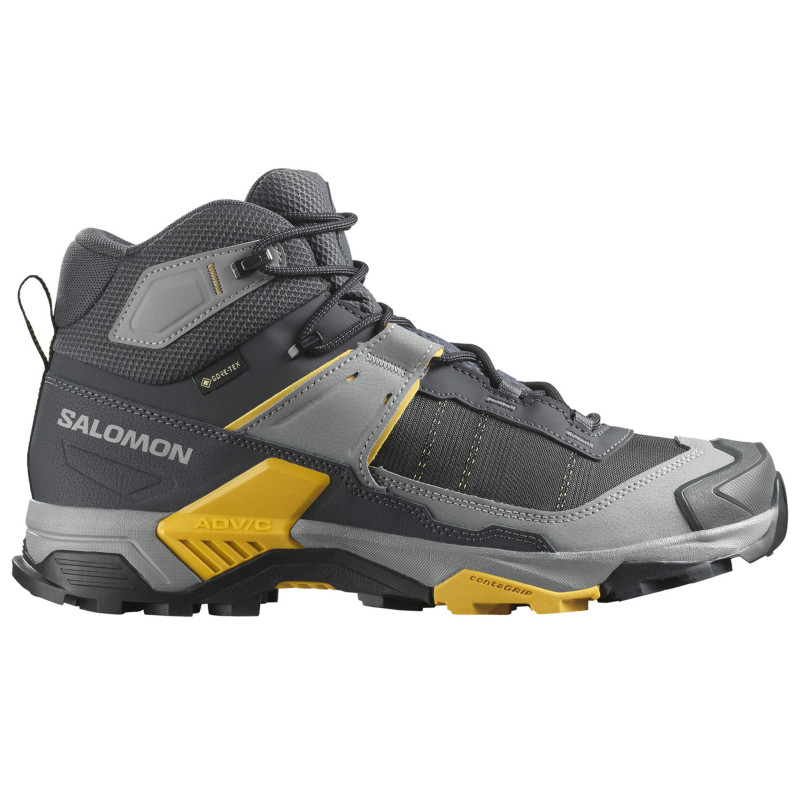 Chaussures Salomon X Ultra 5 Mid GTX Noir/Gris/Moutarde
