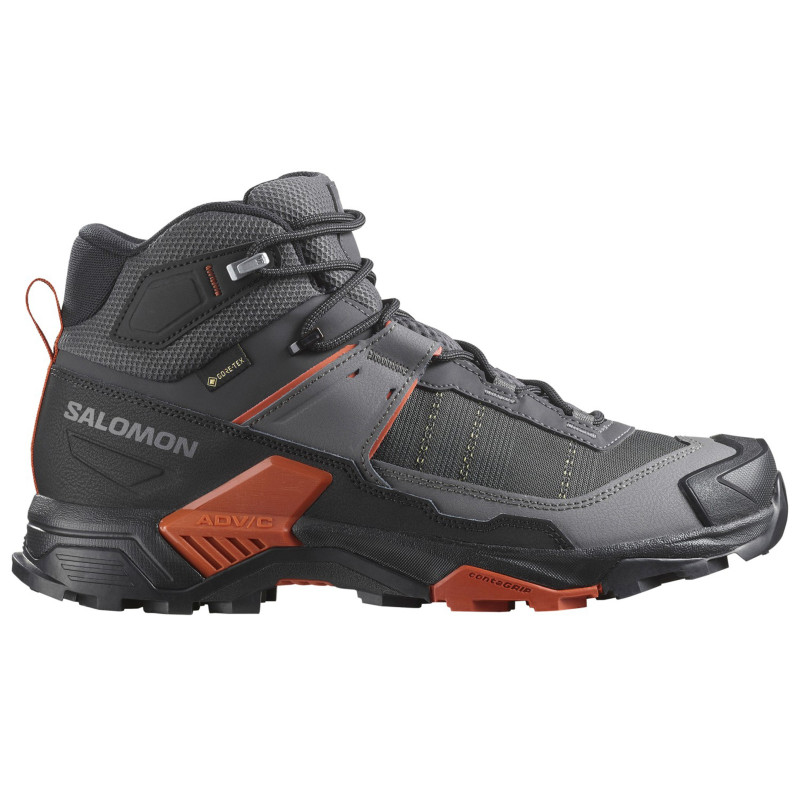 Chaussures Salomon X Ultra 5 Mid GTX Noir/Gris/Orange