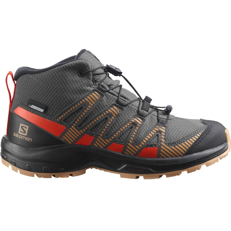 Chaussure Salomon XA PRO V8 MID CSWP J Gris/Or