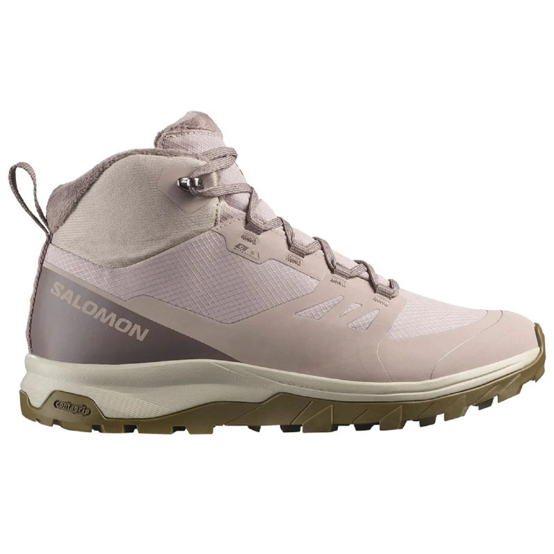 Bottes Salomon Outsnap CSWP W rose/beige